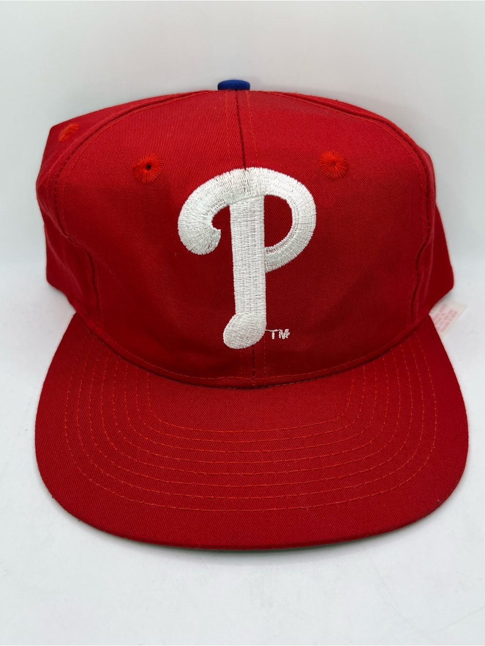 Vintage Philadelphia Phillies Red Snapback Hat - White P Logo